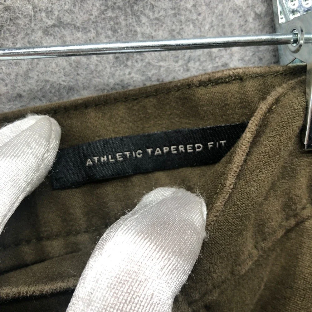 Banana Republic Traveler  Pants Men Athletic Tapered Fit 40x34 Olive Green